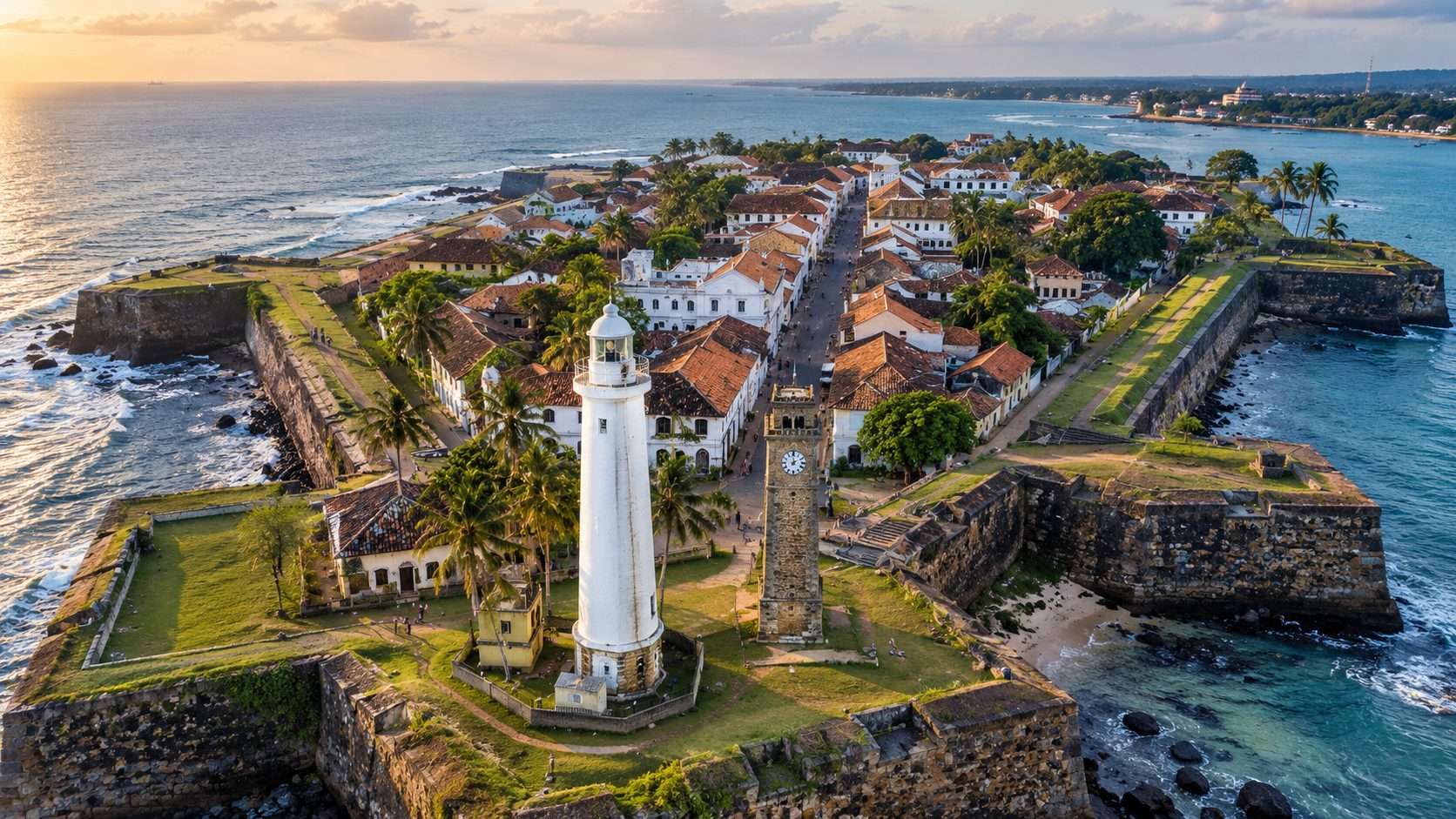 Aerial view of Galle Fort, Sri Lanka